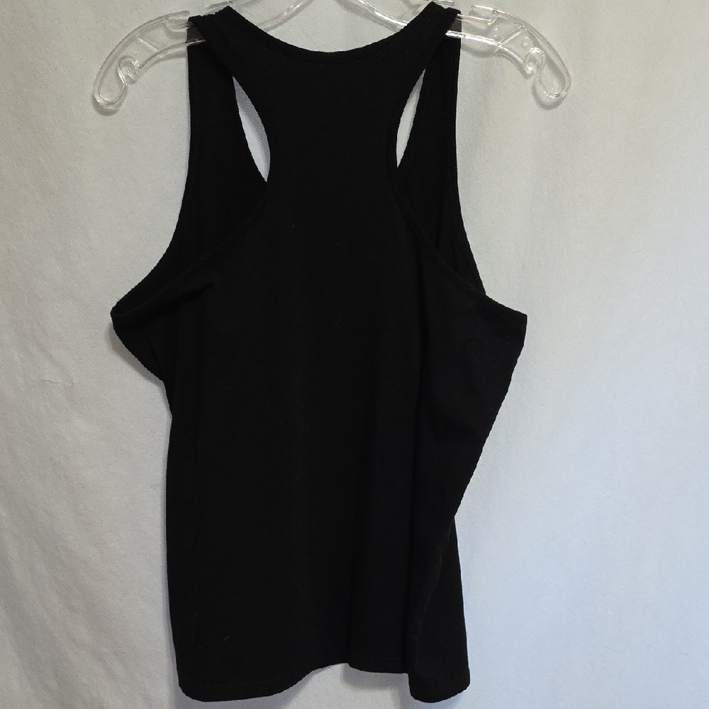 Yellow Sunflower Print Black Tank Top - Picture 4 of 8